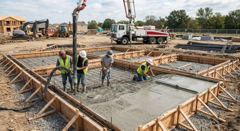 Poured Foundation Installation in Fredericksburg, VA